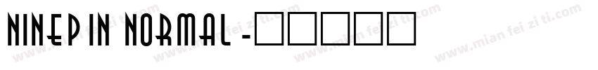 Ninepin Normal字体转换